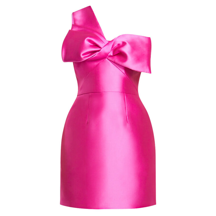 One Shoulder Twisted Bow Mini image number null