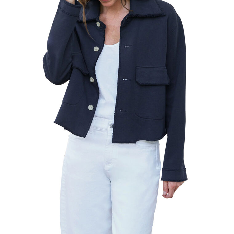 Rowan Cropped Sweatshirt Utility Jacket image number null
