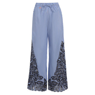 Maella Wide-Leg Stripe Pants