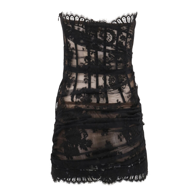 Strapless Lace Bustier Dress image number null