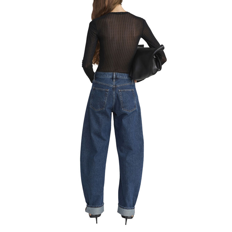 The Mesh Polka Dot Top image number null