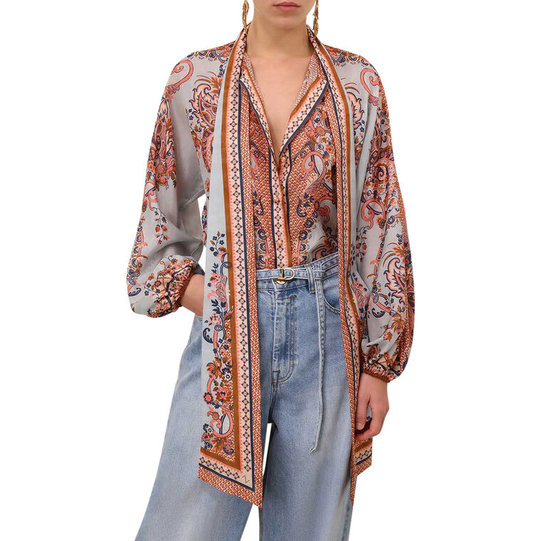Aster Tie Neck Blouse image number null
