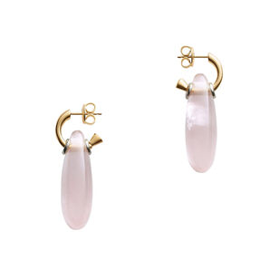 Ellipse Quartz Small Earrings