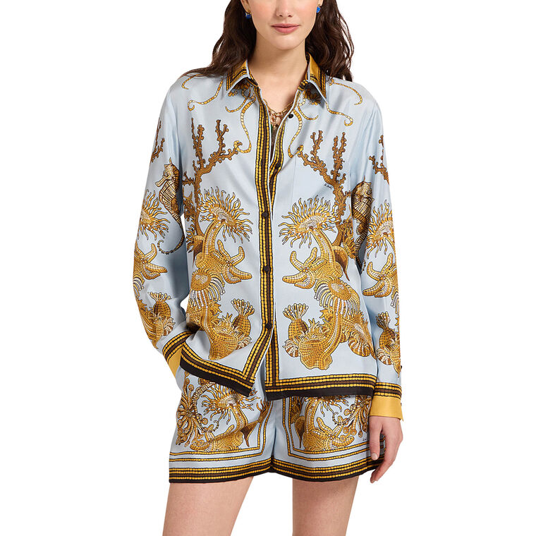 Long Sleeve Silk Boy Shirt image number null