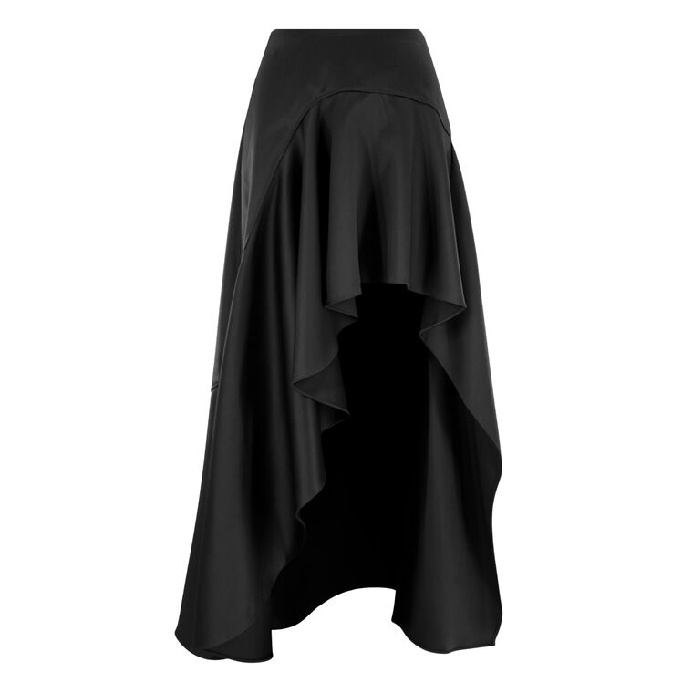 Alana Draped Satin Skirt image number null