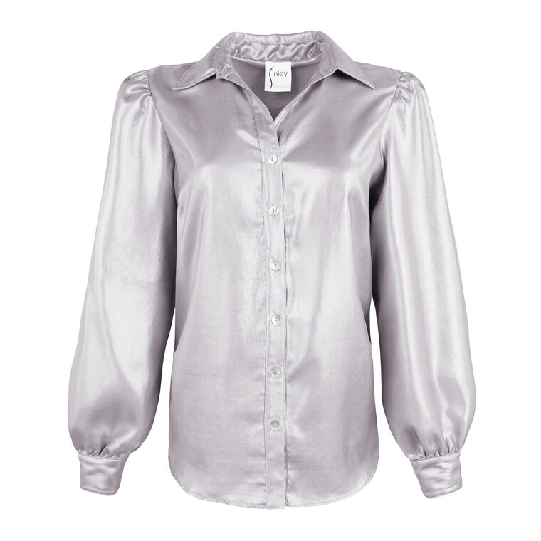 Collette Long Sleeve Metallic Blouse image number null
