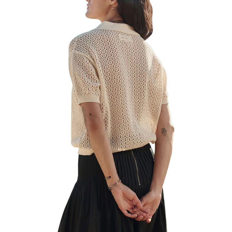 The Crochet Short Sleeve Polo image number null