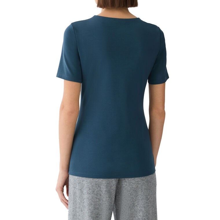 Short Sleeve Cotton Rib Crewneck T-Shirt image number null
