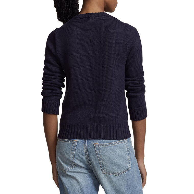 Flag Cotton Crewneck Sweater image number null