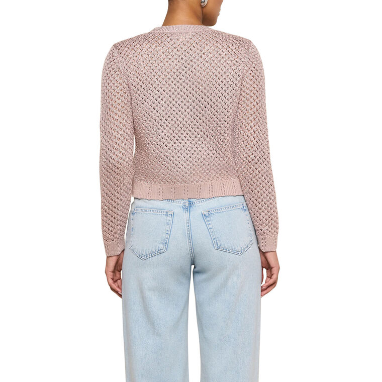 Blanca Long Sleeve Sequin Cropped Cardigan image number null