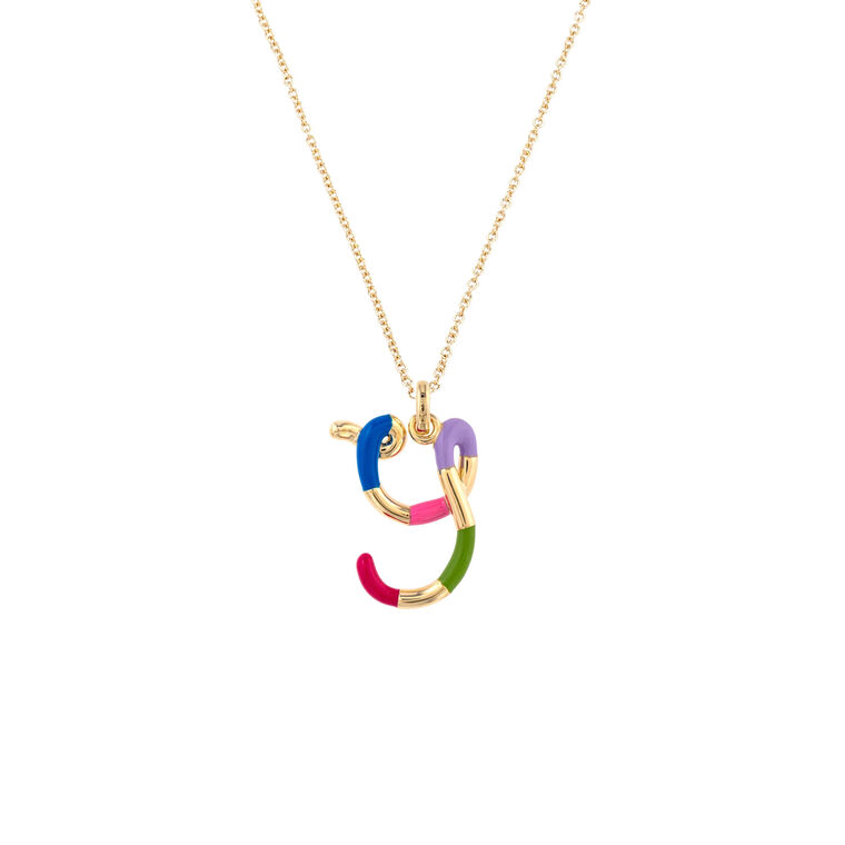 Letter Y Charm Necklace image number null