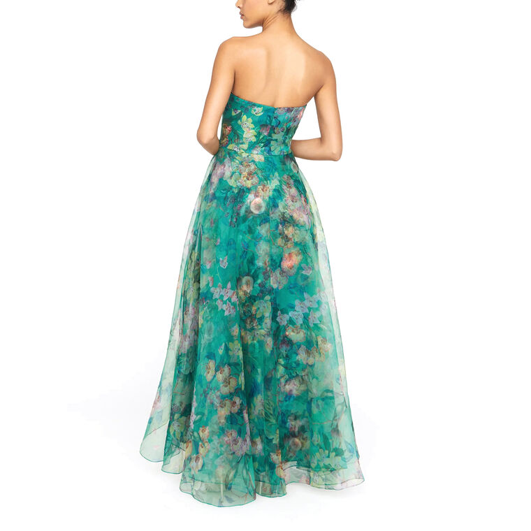 Connie Strapless Draped Gown image number null
