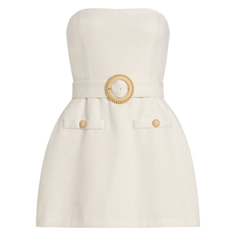 Gramercy Strapless Belted Skort Romper image number null