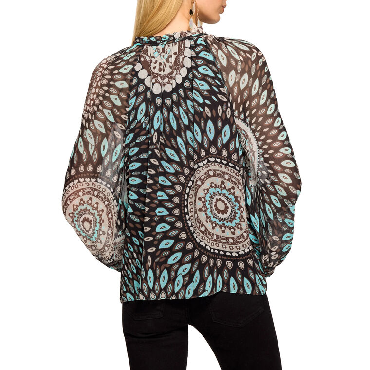 Maisy V-Neck Balloon Sleeve Top image number null