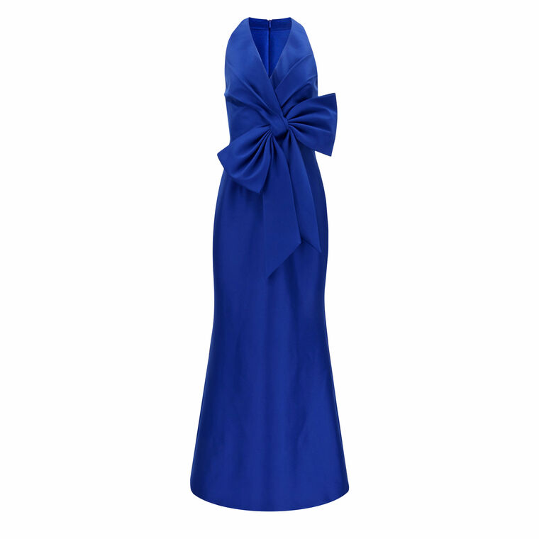 badgley mischka halter dress $650 Badgley Mischka Women's Purple Sleeveless Trumpet Halter Gown Dress Size 4