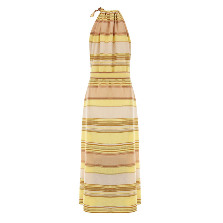 Indra Stripe Halterneck Midi Dress image number null