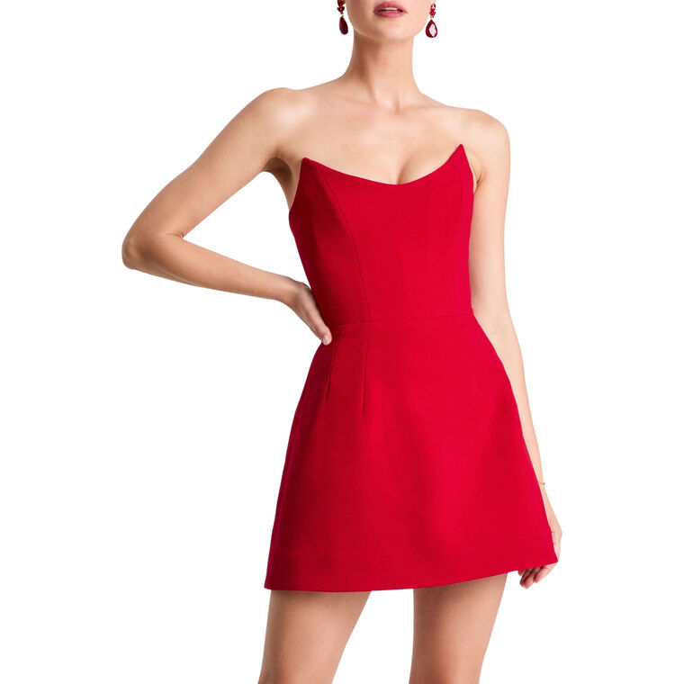 Eliza Pointed Scoop Neckline Dress image number null