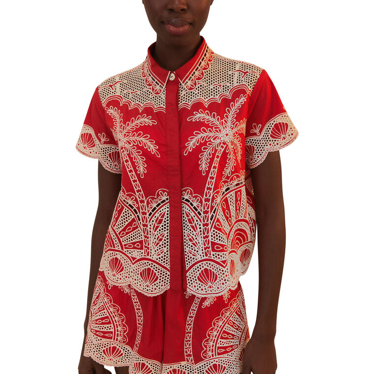 Red Palm Trees Shirt image number null
