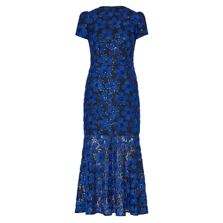 Tahlia Tulle Mesh Embroidery Midi Dress image number null
