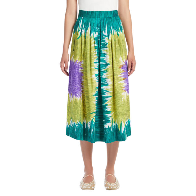 Circeo Cotton Poplin Midi Skirt image number null