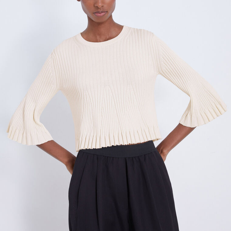 Ammi Ribbed Knit Top image number null