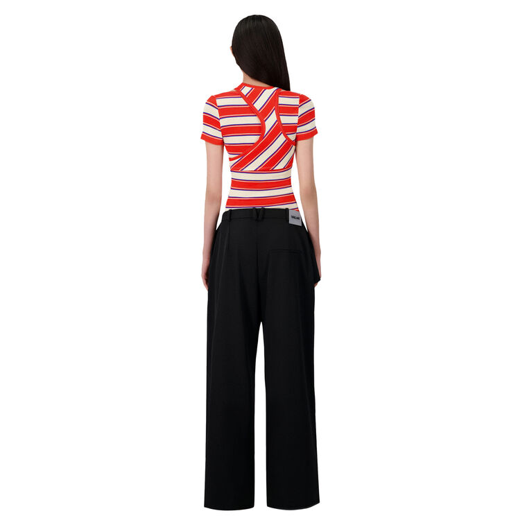 Criss Cross Striped Top image number null