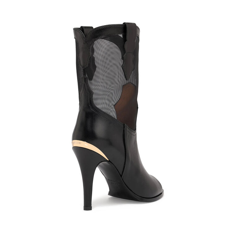 Bianca 95mm Mesh Detail Peep-Toe Bootie image number null