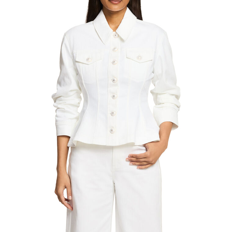 Gina Peplum Denim Jacket image number null