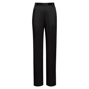 Satin Relaxed Pleated Pant