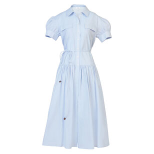 Carrington Short Sleeve Seersucker Midi Dress