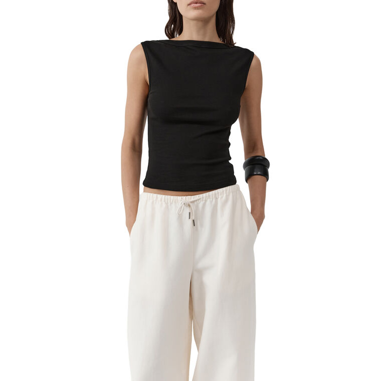 Sleeveless Organic Cotton Ballerina Top image number null