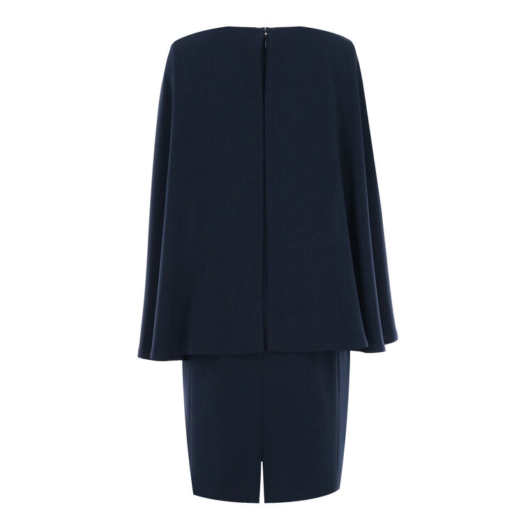 Matte Crepe Cape Back Dress image number null
