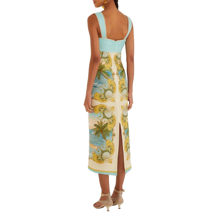 Sleeveless Linen Maxi Dress image number null
