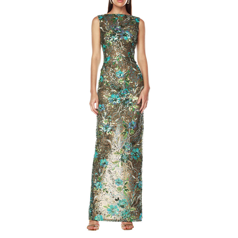 Violet Sequin Maxi Dress image number null
