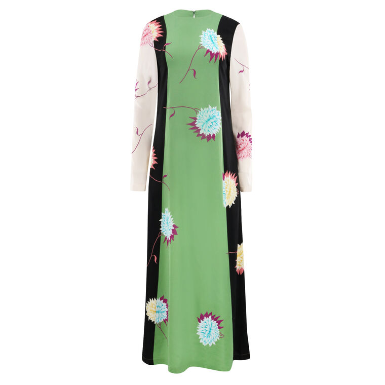 Long Sleeve Swing Jersey Maxi Dress image number null