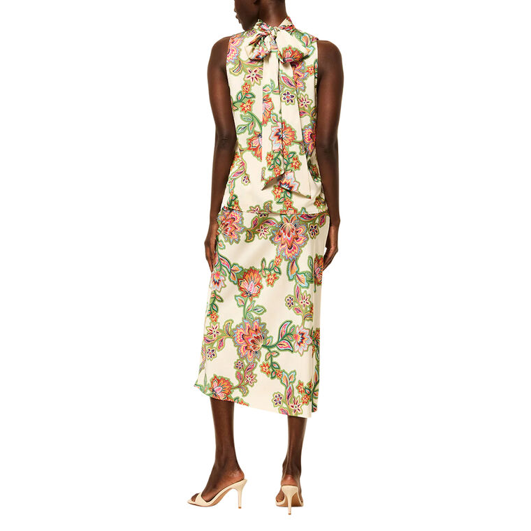 Luka Sleeveless High Neck Satin Top image number null
