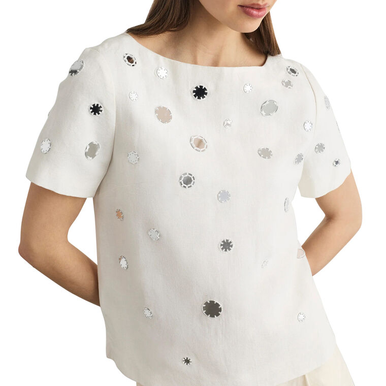 Eden Short Sleeve Mirror Detail Top image number null