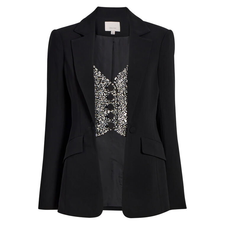 Cynthia  Rhinstone Vest Blazer image number null