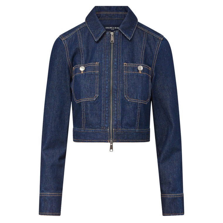 Patty Cropped Denim Jacket image number null