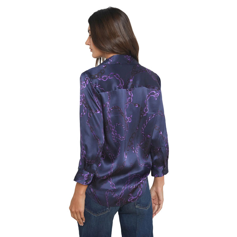 Dani 3/4 Sleeve Silk Blouse image number null