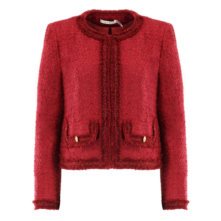 Landon Cropped Tweed Jacket image number null