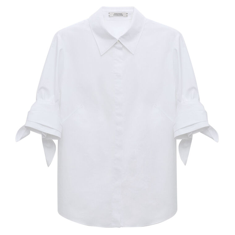 Pure Power Tie-Sleeve Blouse image number null