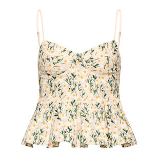 Leyla Top With Daisy Print