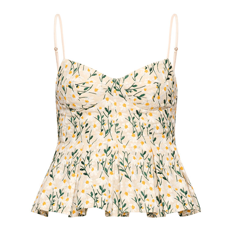 Leyla Top With Daisy Print image number null