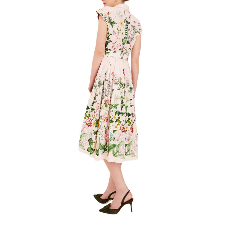 Octavia Cap Sleeve Belted Midi Dress image number null