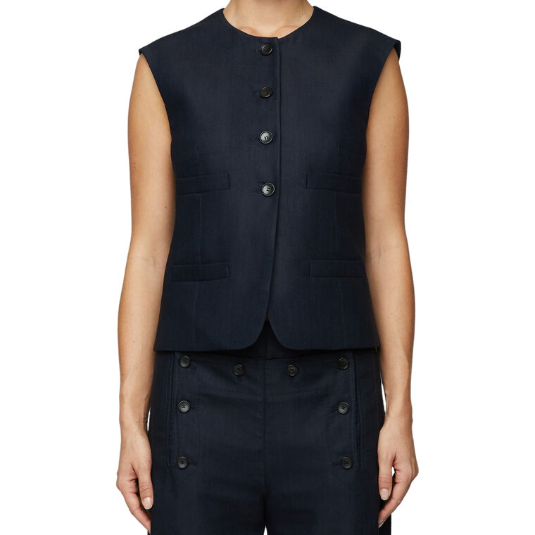 Georgie Soft Suiting Vest image number null