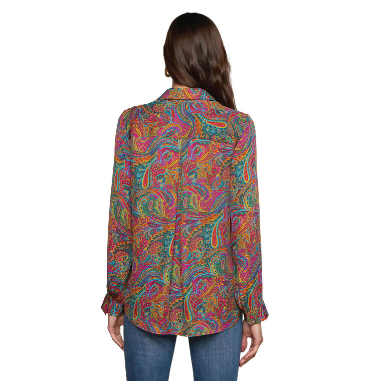 Nina Long Sleeve Silk Blouse image number null