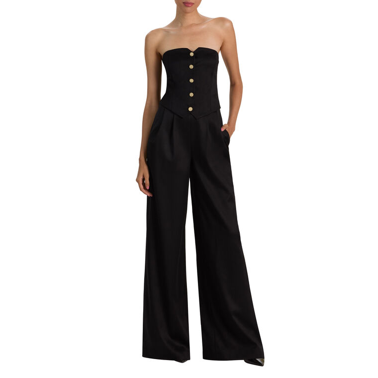 Kelcey Strapless Buttondown Jumpsuit image number null