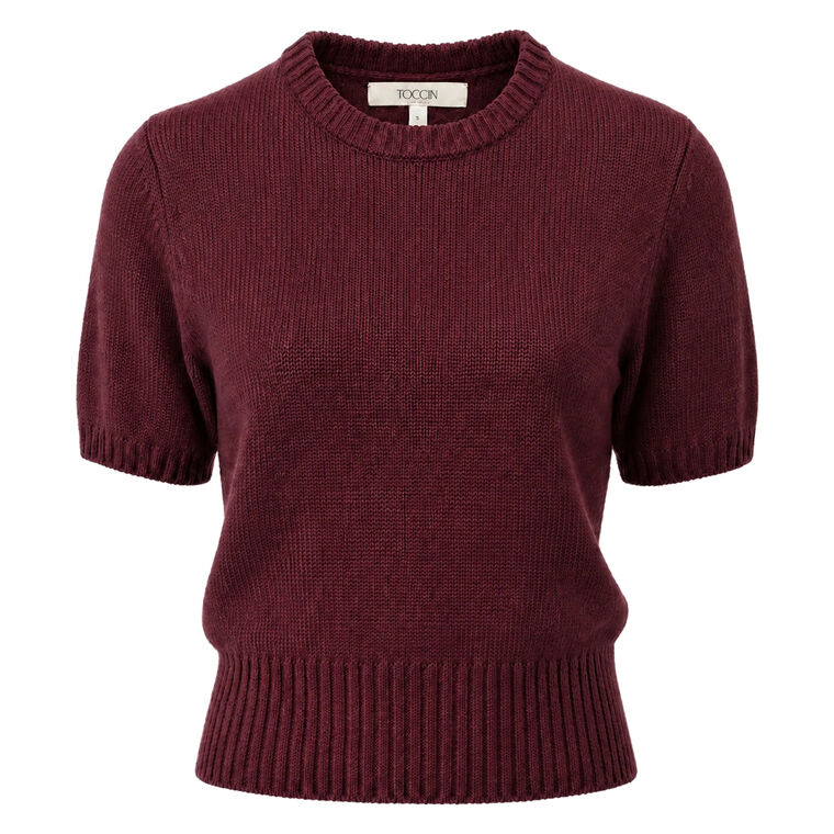 Elsie Ribbed Short Sleeve Sweater image number null
