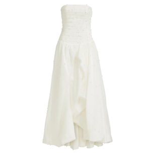 Juniper Strapless Pearl-Embellished Gown